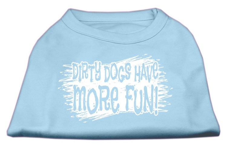 Dirty Dogs Screen Print Shirt Baby Blue XL